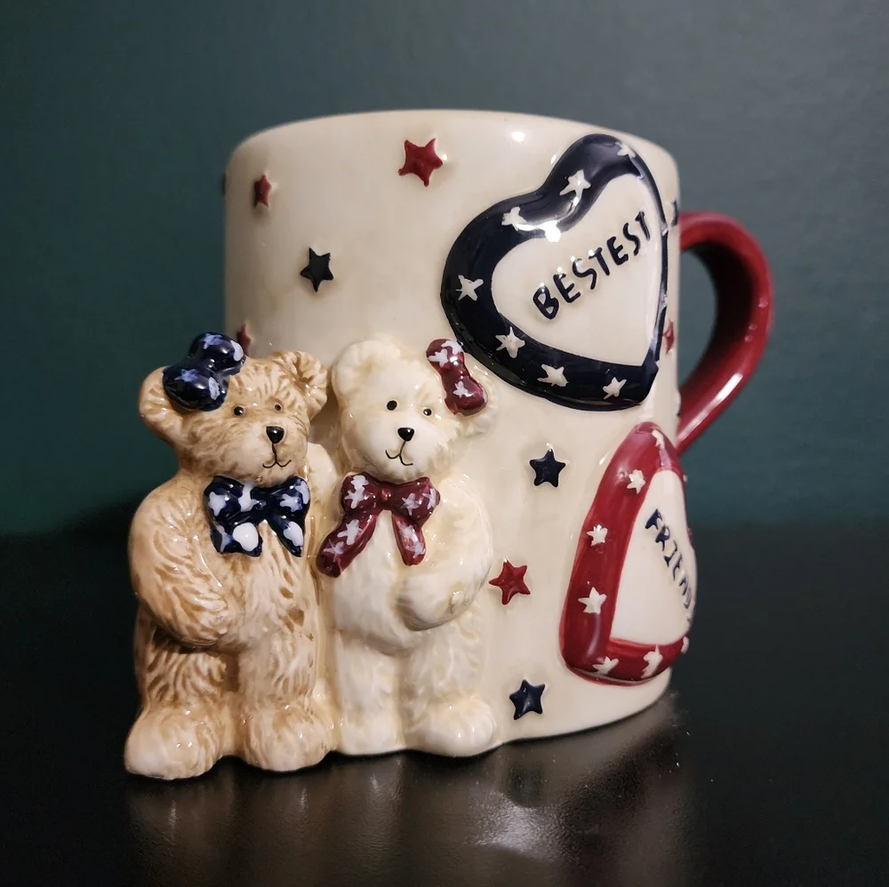 New Boyds Bears Laverne and Shirley Best Friends Mug